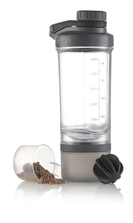 Shaker z pojemnikiem - Contigo Shake and Go Fit • 650ml • Black - powystawowy