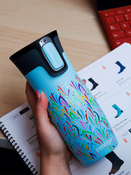Kubek termiczny - Contigo West Loop 2.0 • 470ml • Floresy - Błękitny Mat