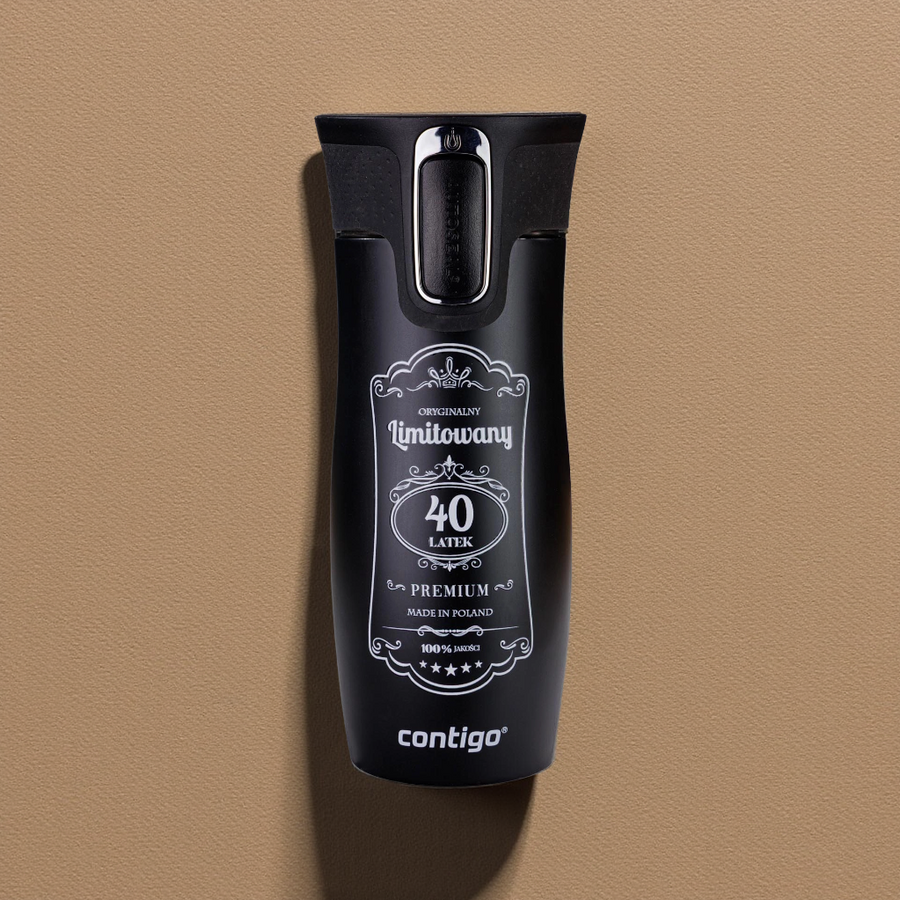 Kubek termiczny Contigo West Loop 2.0 470 ml - Na 40 urodziny - czarny