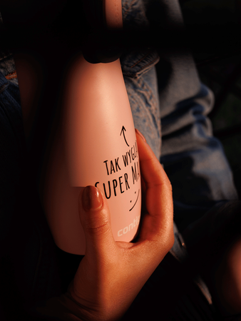 Kubek termiczny - Contigo West Loop 2.0 • 470ml • Tak wygląda super mama - Różowy