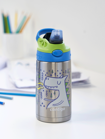 Bidon termiczny dla dziecka - Contigo Easy Clean • 380ml • Zielony Smok