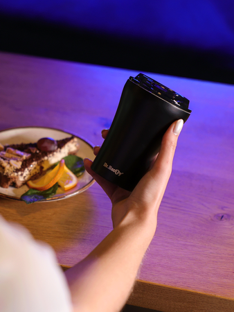 Kubek termiczny do kawy z powłoką ceramiczną Dr.Bacty Apollo 227 ml - czarny - powystawowy