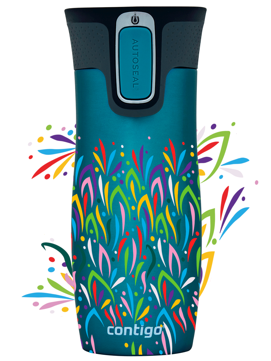 Kubek termiczny - Contigo West Loop 2.0 • 470ml • Floresy - Biscay Bay