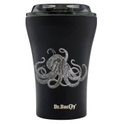 Kubek termiczny z powłoką ceramiczną Dr.Bacty Apollo 227 ml - Octopus - czarny