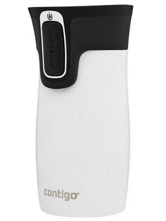 Kubek termiczny - Contigo West Loop Mini • 300ml • Floresy - Biały Metalik
