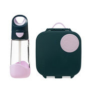 B.Box Zestaw Mini Lunchbox + Butelka tritanowa ze słomką 450ml Indigo Rose