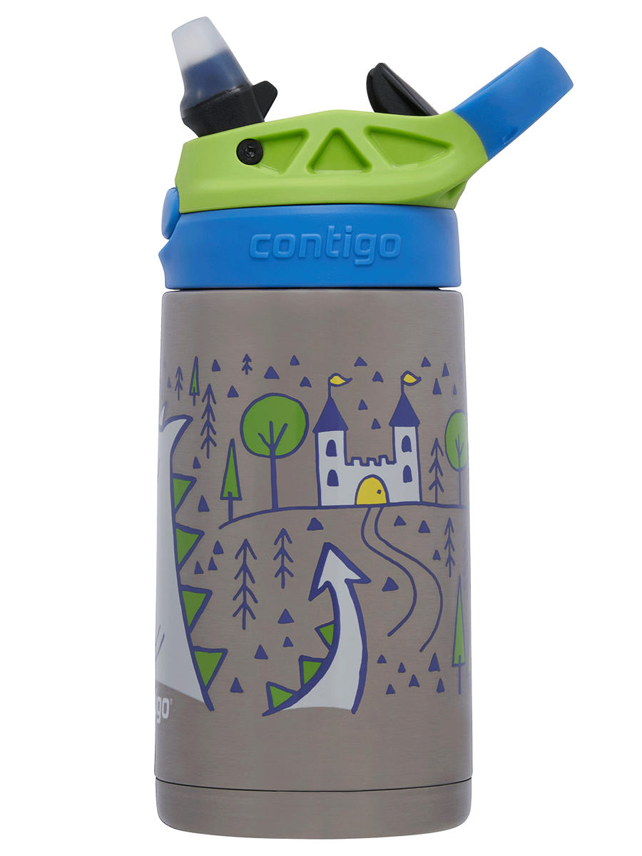 Bidon termiczny dla dziecka - Contigo Easy Clean • 380ml • Zielony Smok