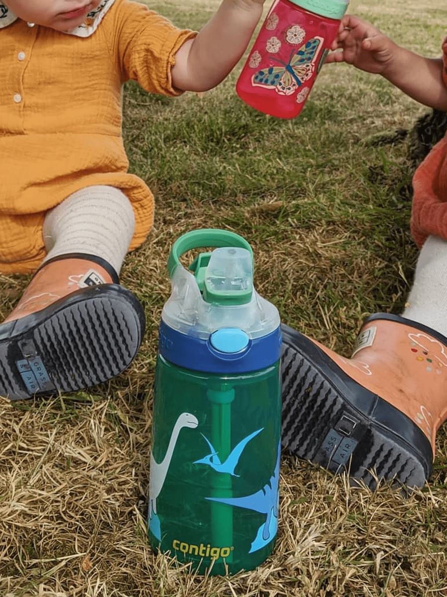 Bidon dla dzieci / Kubek dla dzieci - Contigo Gizmo Flip • 414ml • Jungle Green Dino