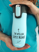 Kubek termiczny - Contigo West Loop 2.0 • 470ml • Tak wygląda super mama - Niebieski