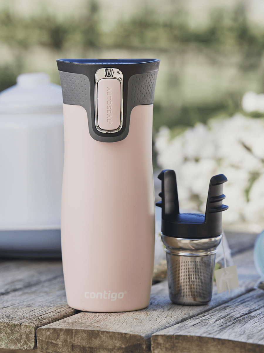 Kubek termiczny - Contigo West Loop 2.0 • 470ml • Peace - Różowy Mat