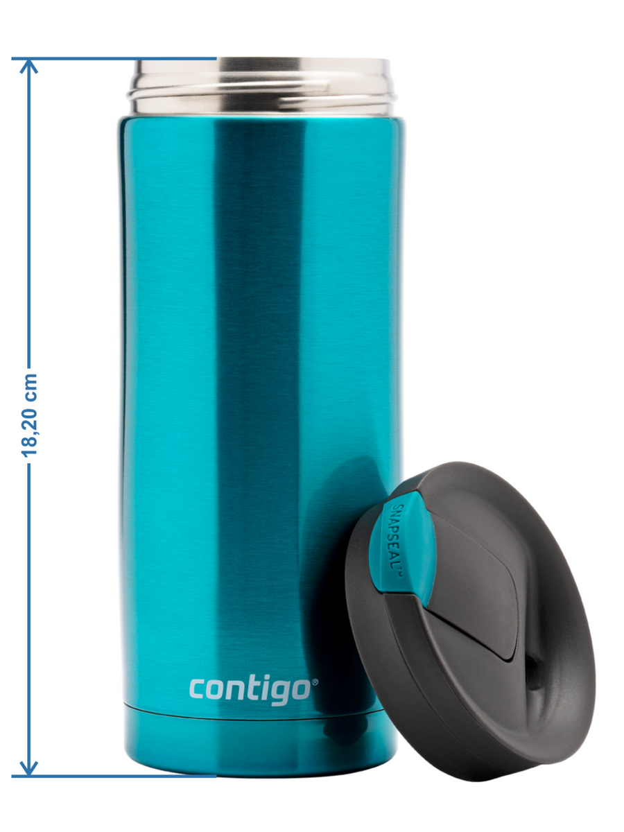 Kubek termiczny - Contigo Huron • 470ml • Arabeska White - Gunnmetal