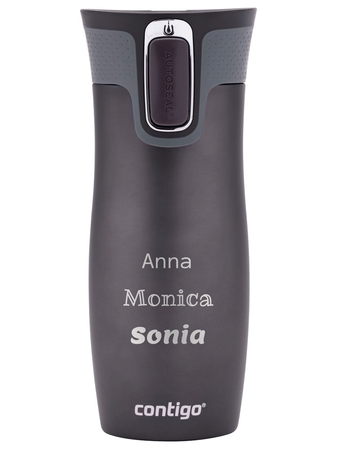 Kubek termiczny z grawerem - Contigo West Loop 2.0 • 470ml • Grafitowy