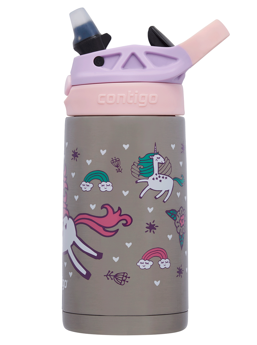 Bidon termiczny dla dziecka - Contigo Easy Clean • 380ml • Różowy Jednorożec