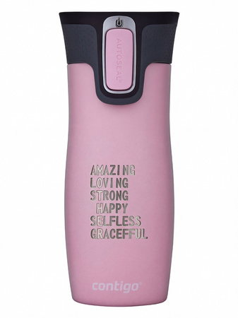 Kubek termiczny Contigo West Loop 2.0 470ml - Mother - Różowy Mat