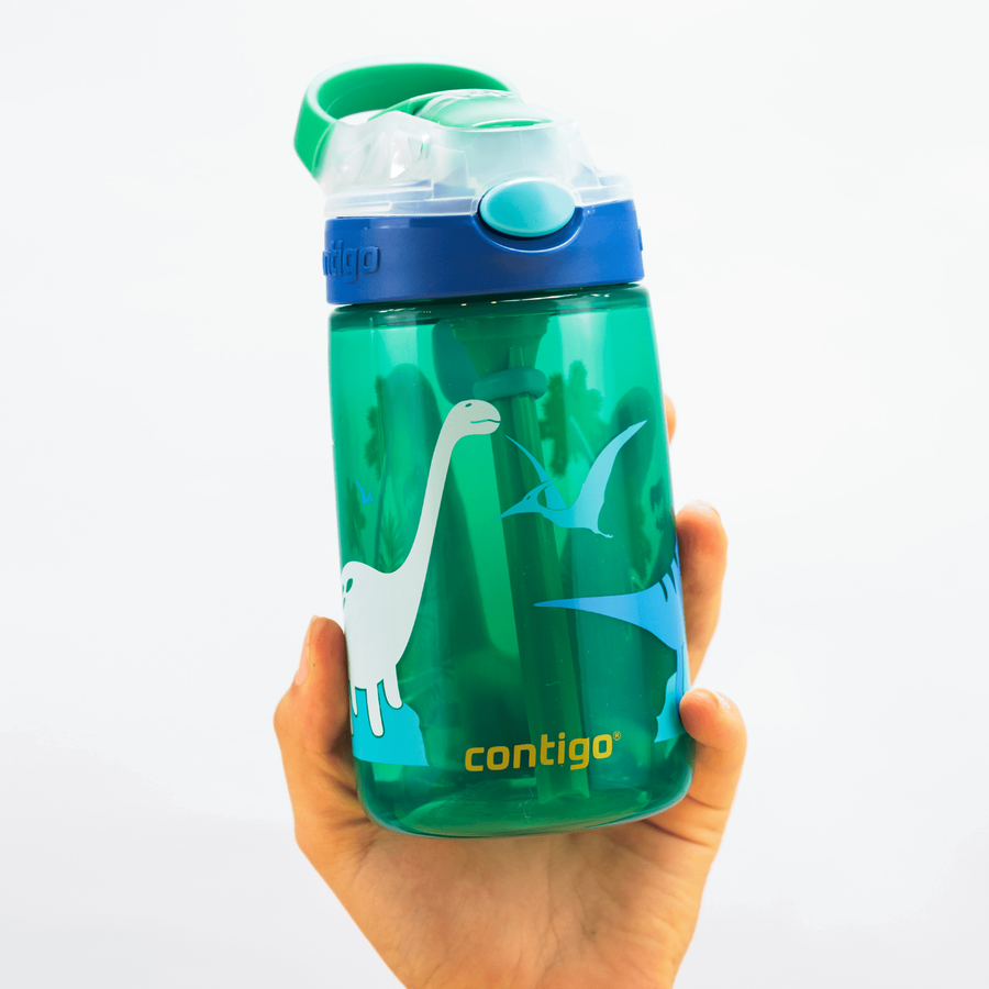 Bidon dla dzieci / Kubek dla dzieci - Contigo Gizmo Flip • 414ml • Jungle Green Dino