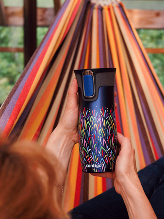 Kubek termiczny - Contigo West Loop 2.0 • 470ml • Floresy - Granat Mat