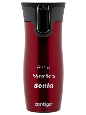 Kubek termiczny z grawerem - Contigo West Loop 2.0 • 470ml • Czerwony