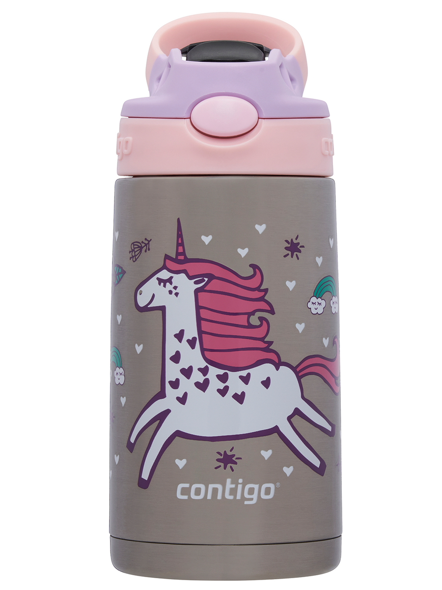 Bidon termiczny dla dziecka - Contigo Easy Clean • 380ml • Różowy Jednorożec