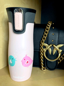 Kubek termiczny Contigo West Loop 2.0 470ml - Ptaszkowe love  - Różowy Mat