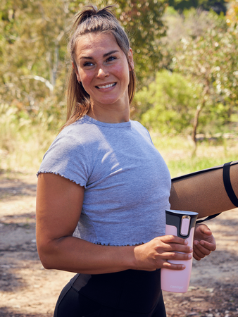 Kubek termiczny - Contigo West Loop 2.0 • 470ml • Różowy Mat