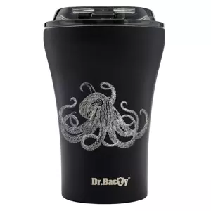 Kubek termiczny z powłoką ceramiczną Dr.Bacty Apollo  227 ml - Octopus - czarny