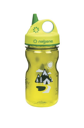 Butelka Dla Dziecka Nalgene Grip-n-Gulp 0,35L Limonkowa, Góry