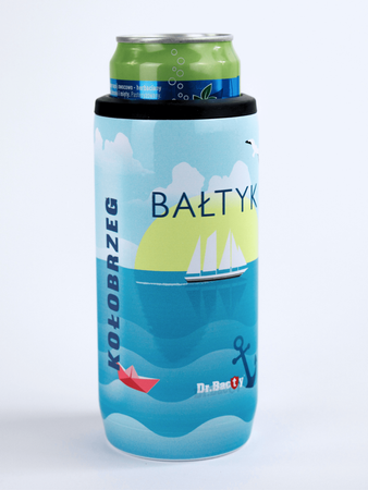 Cooler na puszkę Dr.Bacty Notus 360 ml - Kołobrzeg - biały