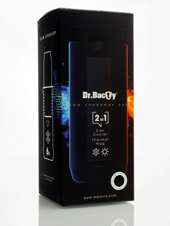 Kubek termiczny do kawy Dr.Bacty 360 ml - Czarny - Solina