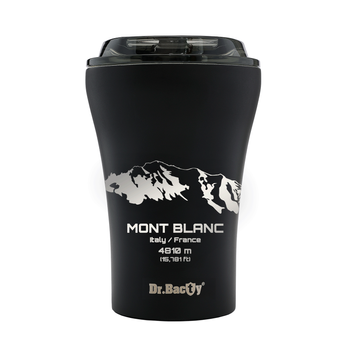 Kubek termiczny do kawy Dr.Bacty Apollo - 227 ml - Mont Blanc - czarny