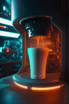 Kubek termiczny do kawy z powłoką ceramiczną Dr.Bacty Apollo - 227 ml - Pięciolinia - biały
